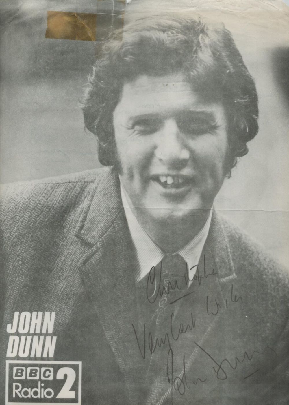 Lot 278: John Dunn signed magazine cutout page. Dunn (4...
