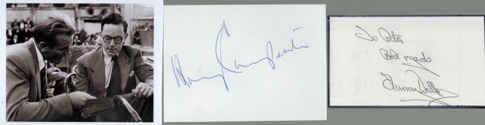 Lot 283: Sports Commentators collection of 2 signed album pages....