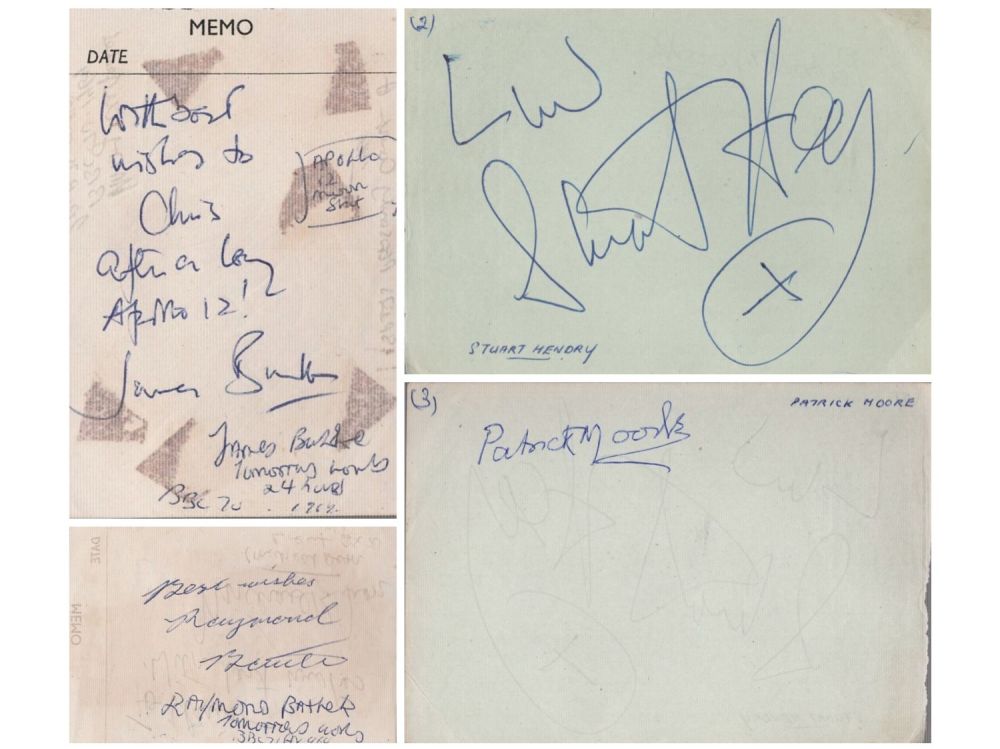 Lot 284: Science collection of 3 signed album pages. Signed...