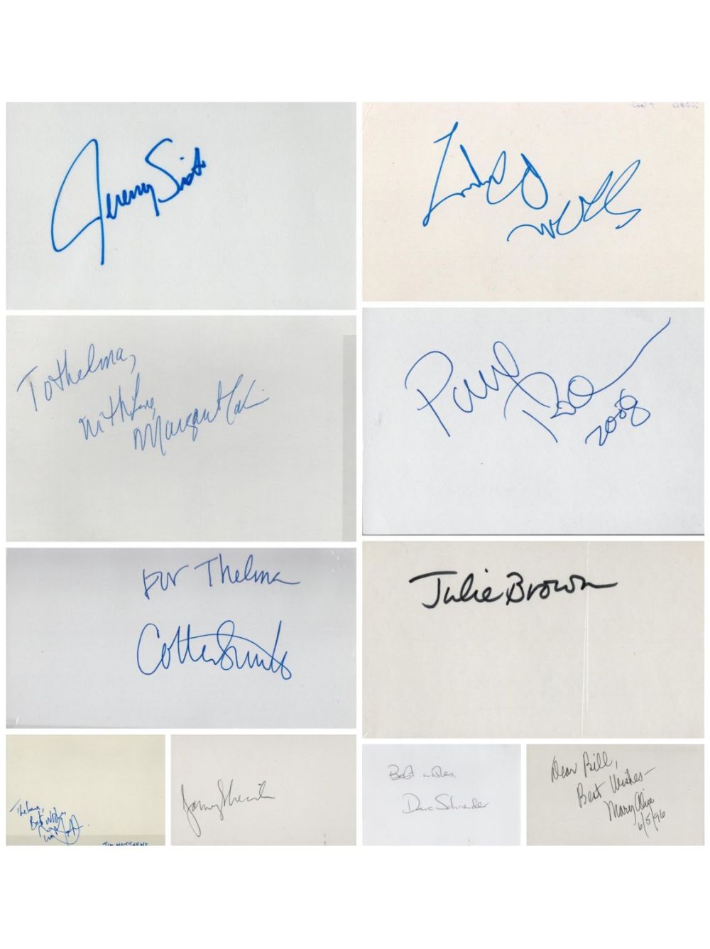 Lot 286: TV/FILM collection of signed album pages. Signatures from...