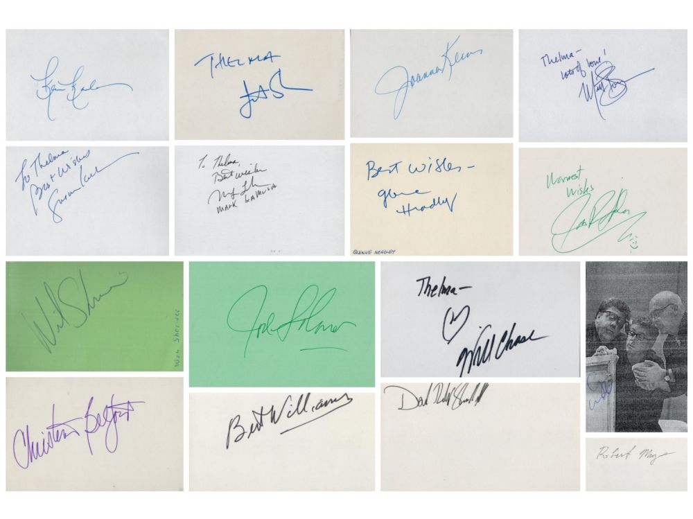 Lot 288: TV/FILM collection of signed album pages. Signatures from...
