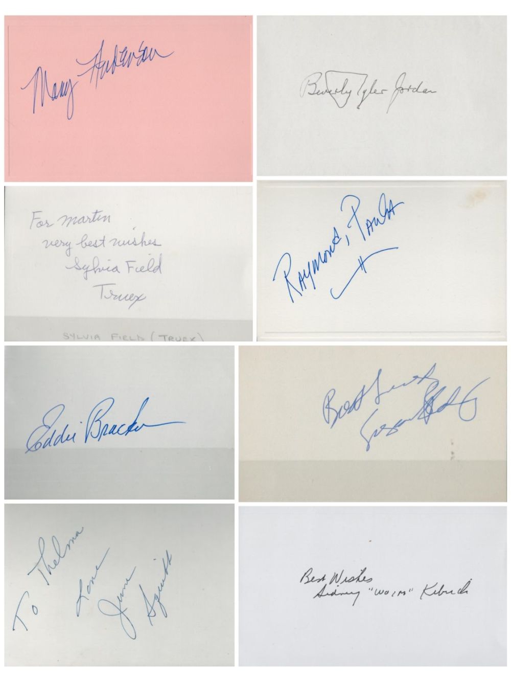 Lot 290: Vintage Hollywood stars collection of signed album pages....