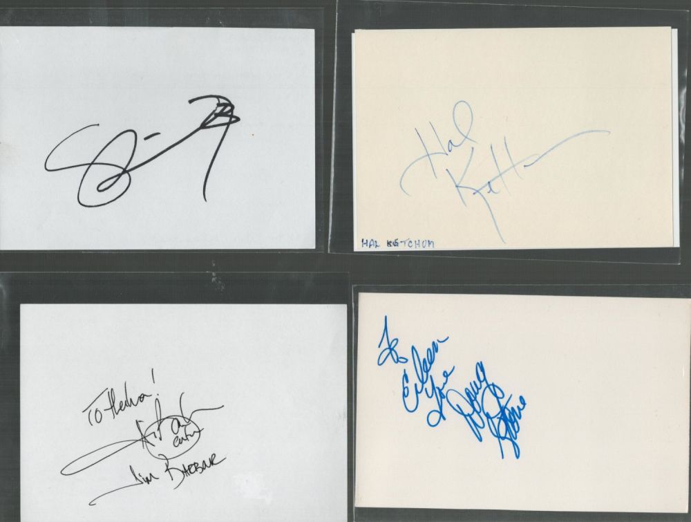 Lot 293: Music collection of signed album pages. Signatures from...