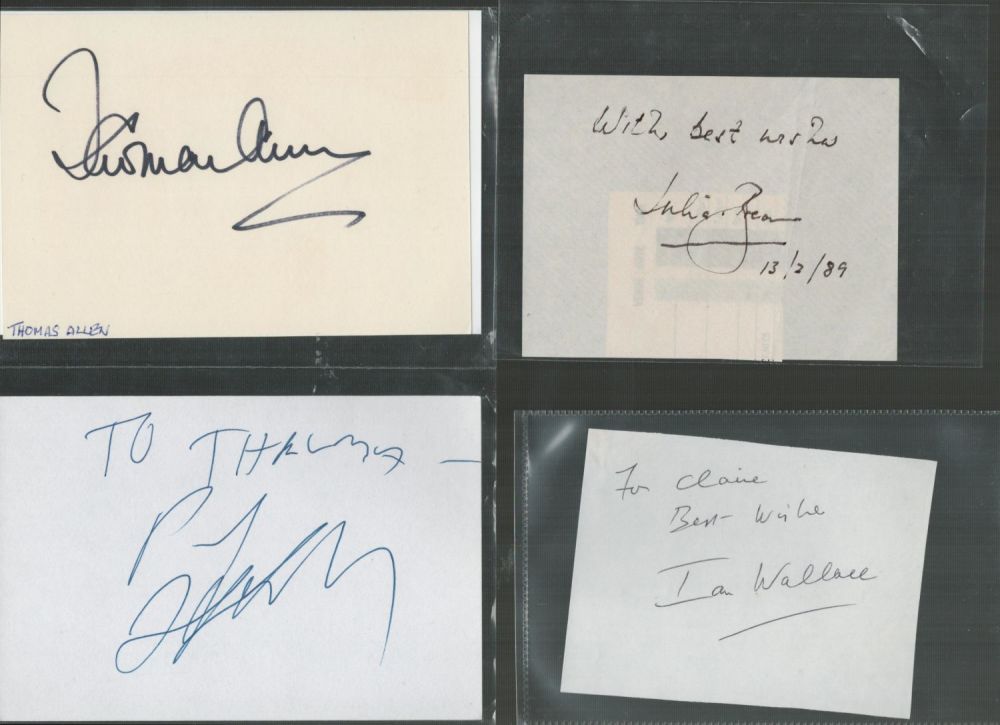 Lot 294: Music collection of signed album pages. Signatures from...