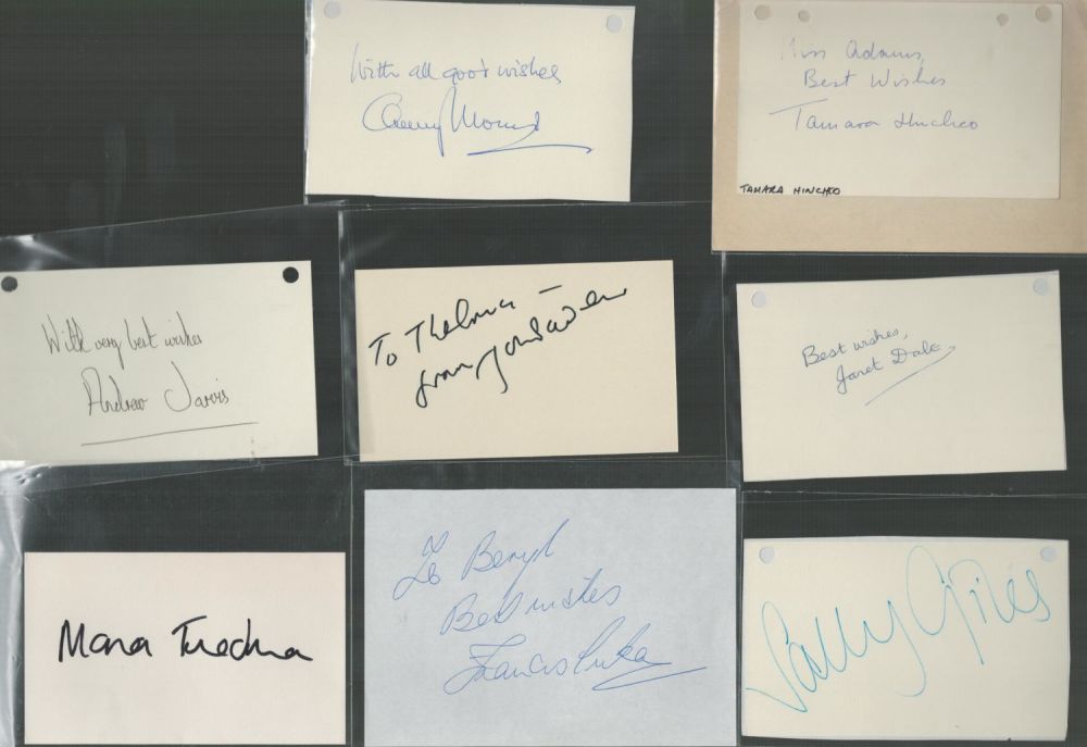 Lot 295: TV/FILM collection of signed album pages. Signatures from...