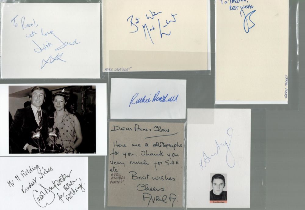 Lot 297: TV/FILM collection of signed album pages. Signatures from...
