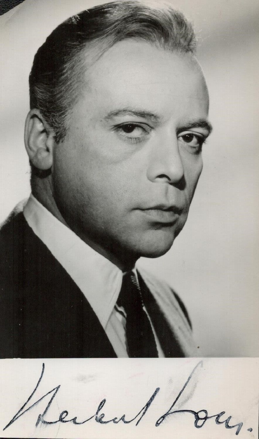 Lot 331: Czech-British actor Herbert Lom Signed 5. 5 x...