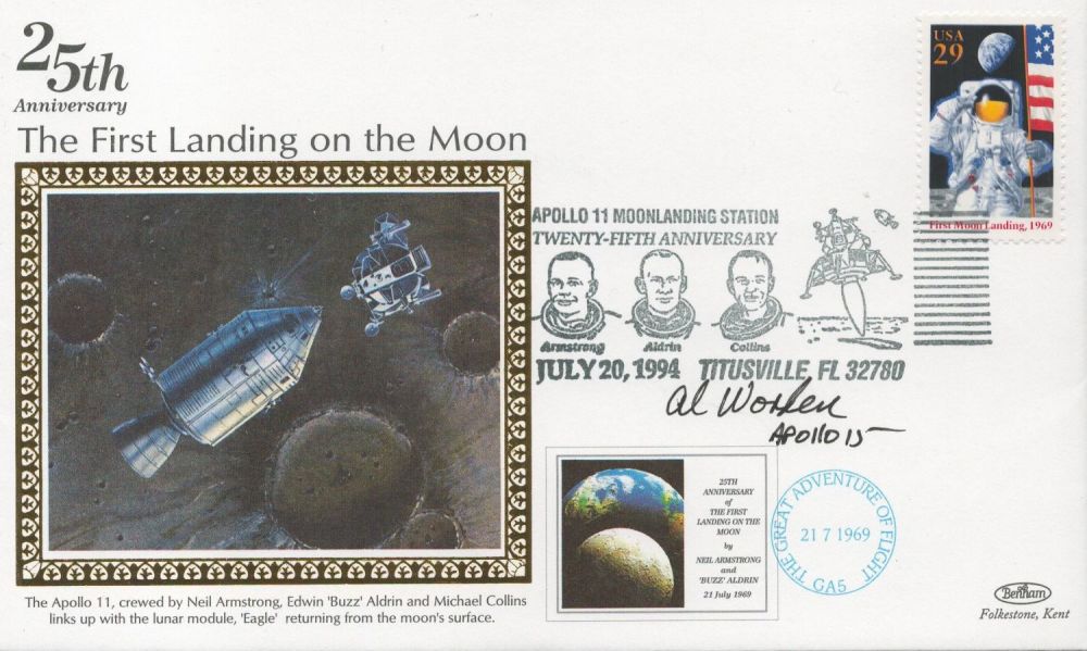 Lot 359: Astronaut Colonel Al Worden signed 25TH Anniversary The...