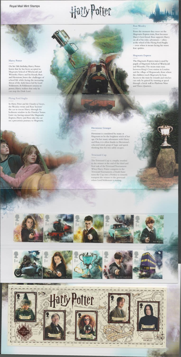 Lot 378: Harry Potter Royal Mail Mint Stamps Sheet of...