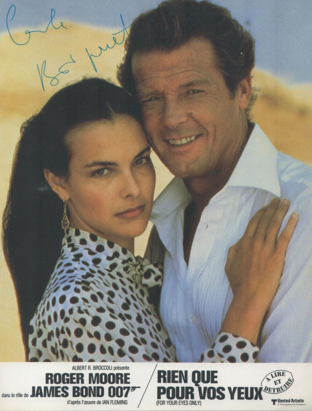 Lot 381: James Bond Actress Carole Bouquet Signed 10x8 inch...