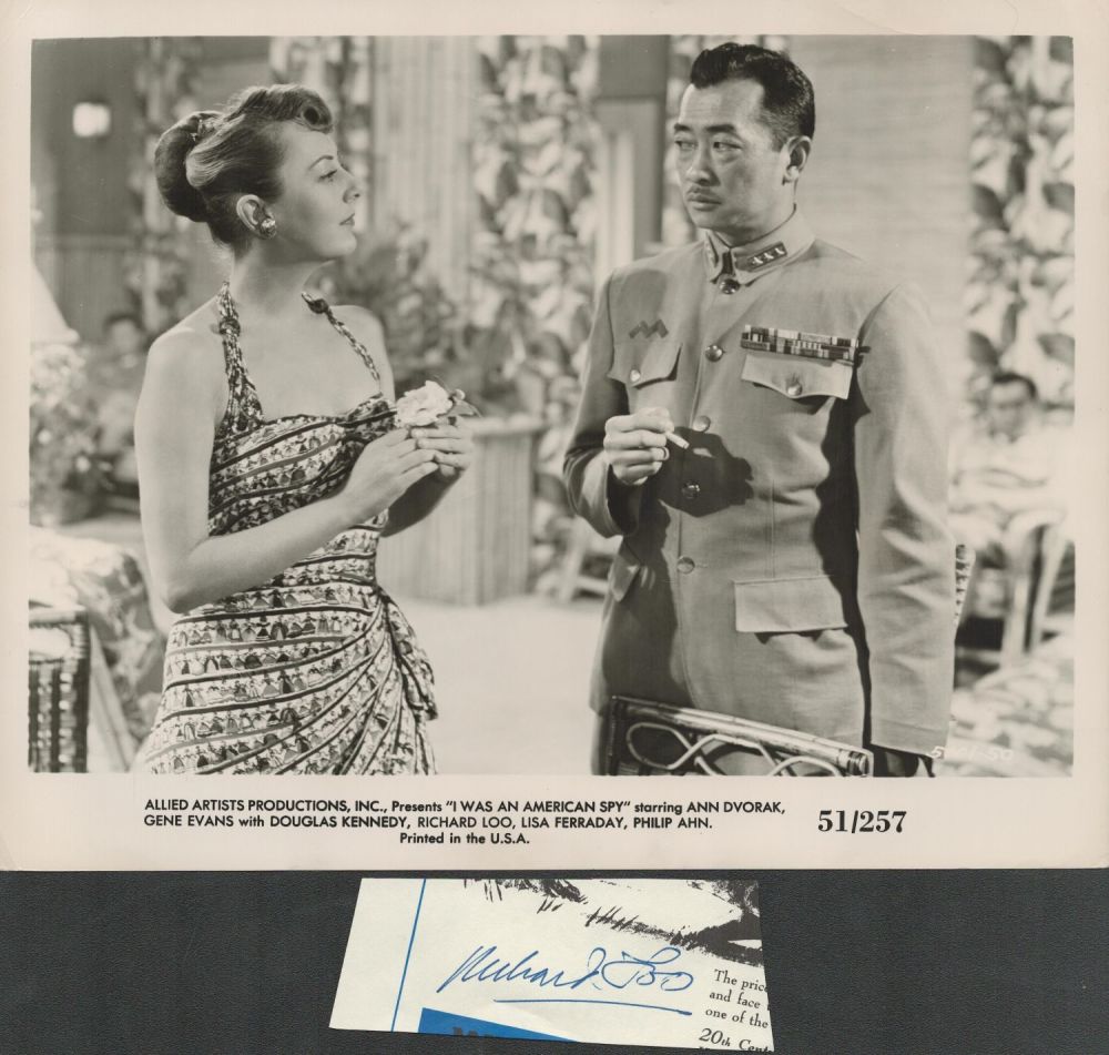 Lot 384: Actor Richard Loo Signed Magazine Cutting, With Original...