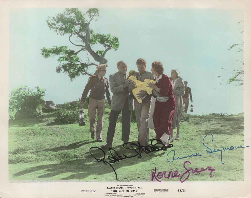 Lot 387: Robert Stack, Lorne Green and Anne Seymour Signed...