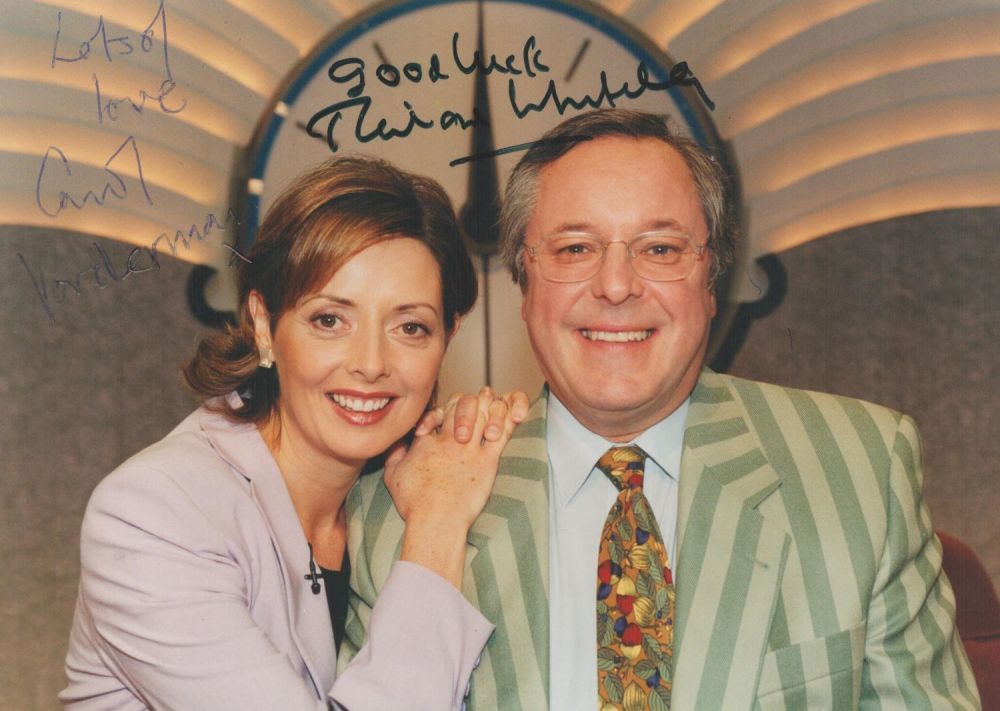Lot 403: TV Star Carol Vorderman Signed 8x6 inch Colour...