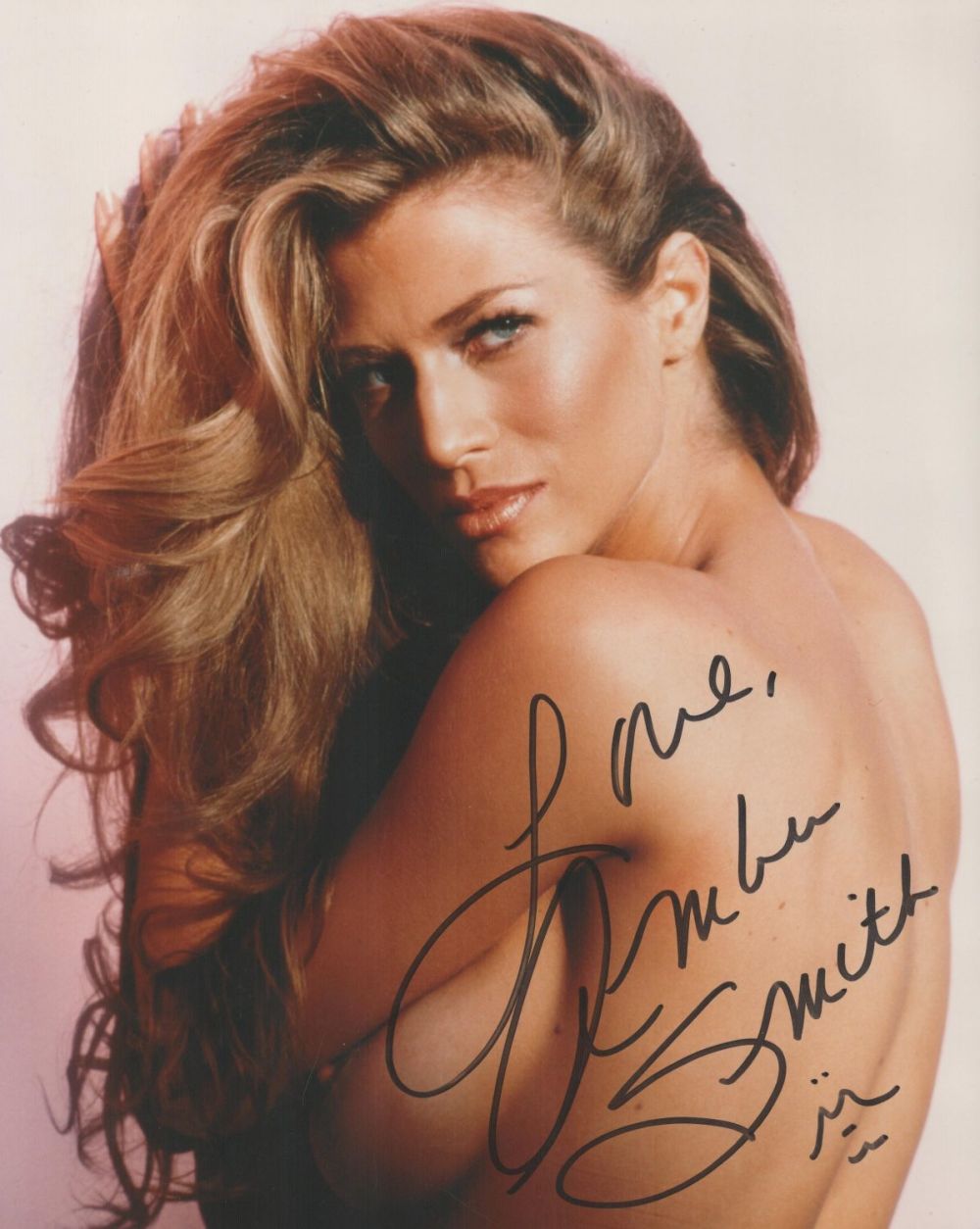Lot 405: Actress and Model Amber Smith Signed 10x8 inch...