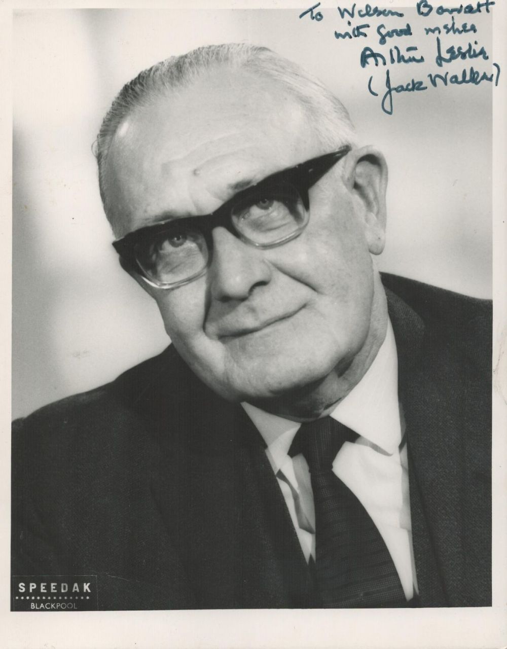 Lot 406: British Actor Arthur Leslie (Jack Walker) Signed 8x6...