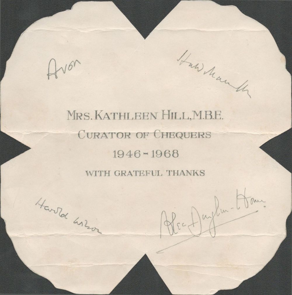 Lot 439: 4 Former Prime Misters Signed Irregular Cut Card...