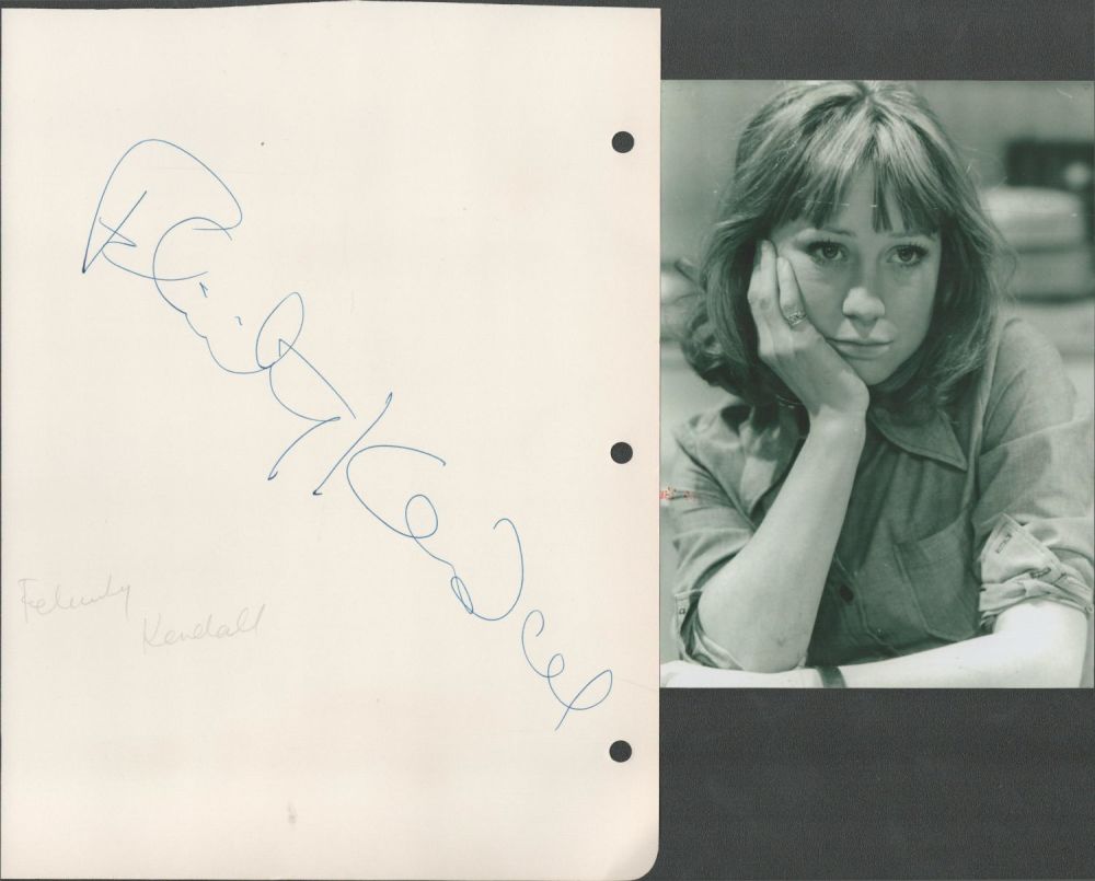 Lot 460: English Actress Felicity Kendall Signed Large Signature Page...