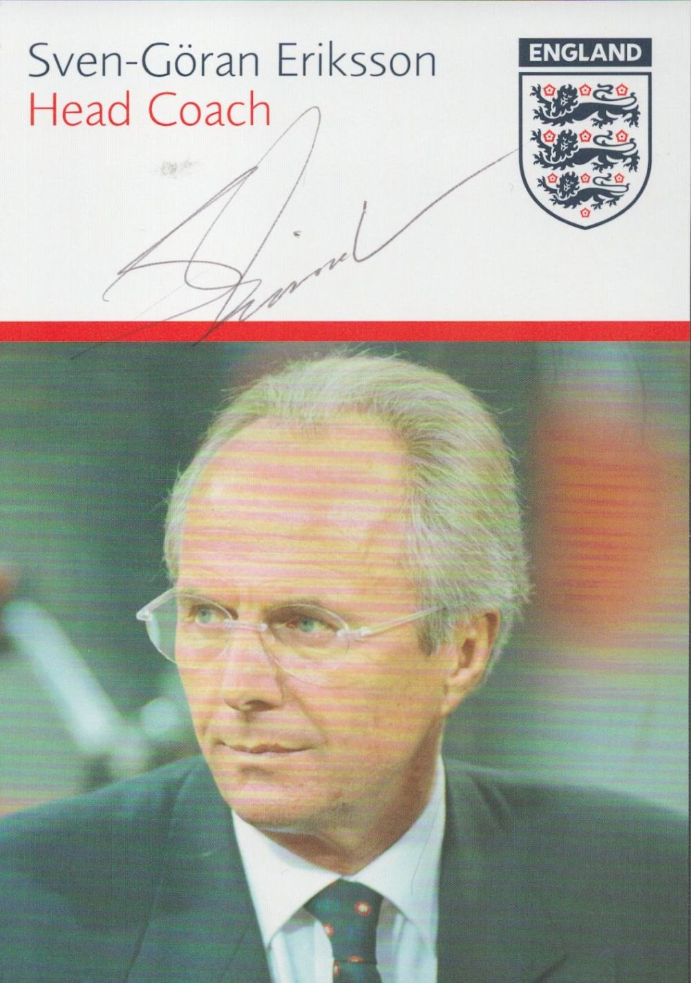 Lot 480: Former England Manager Sven Goran Eriksson Signed 6x4...