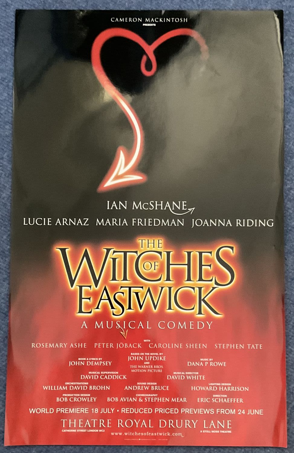 Lot 495: The Witches of Eastwick Theatre Advertising Poster From...