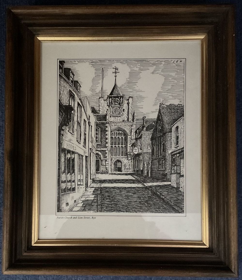 Lot 507: Original SJ Heady Artwork Showing Parish Church and...