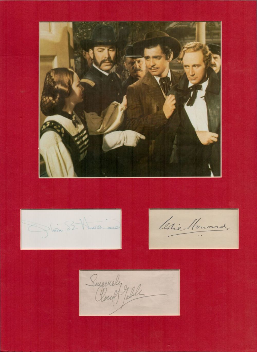 Lot 509: Olivia De Havilland, Leslie Howard and Clark Gable...