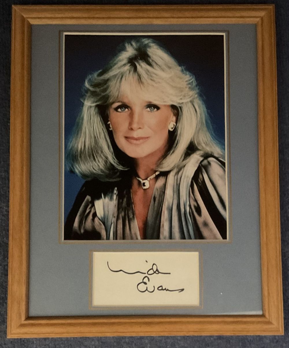 Lot 515: Dynasty Actor Linda Evans Signed Signature Piece, With...