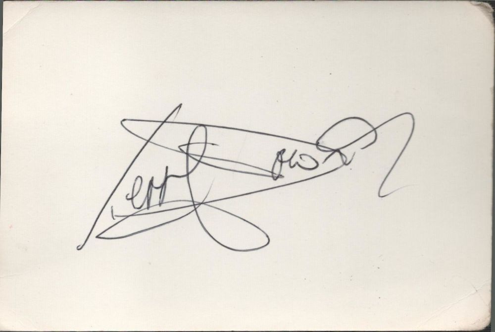 Lot 535: Boxing Terry Downes Signed Reverse of 5x3 inch...