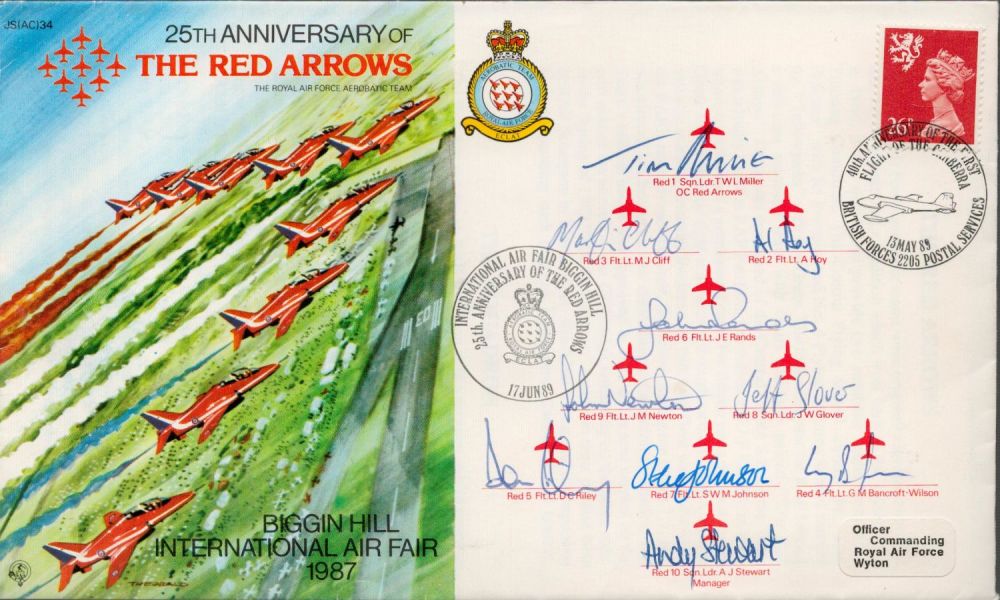 Lot 546: 1987 Red Arrows Red1 to Red 10 Signed...