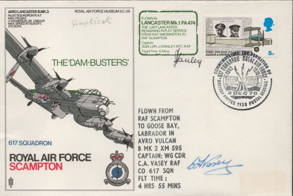 Lot 561: The Dambusters FDC Signed by Two Pilots who...