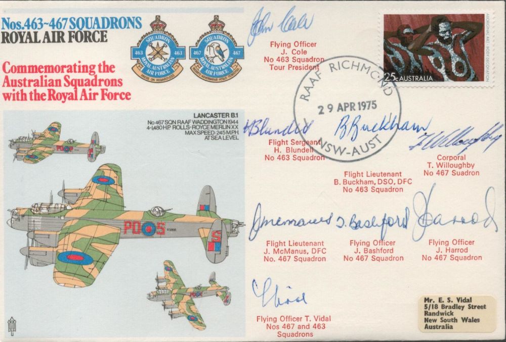 Lot 563: WW2 Eight Signed Commemorating the Australian Squadrons with...