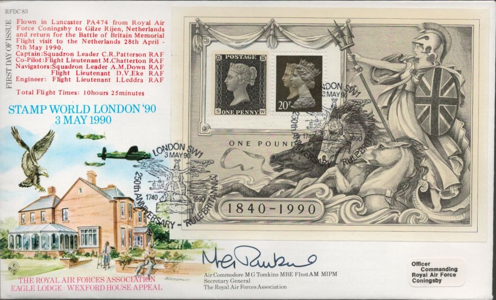 Lot 574: Air Cmdre MG Tomkins MBE Signed Stamp World...