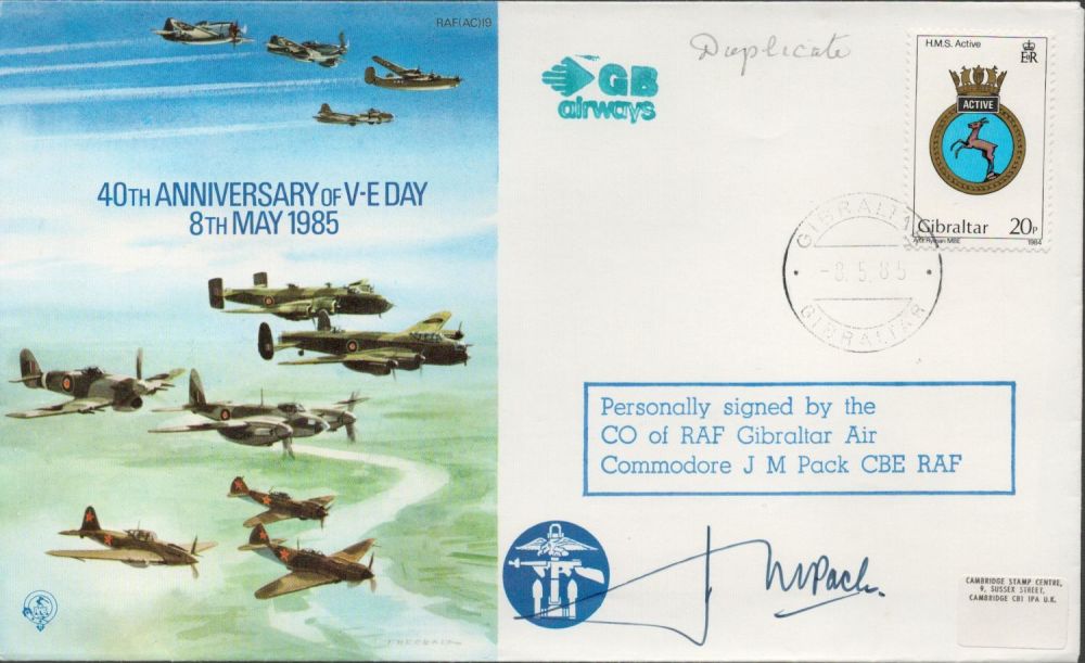 Lot 578: Air Cmdre JM Pack CBE Signed 40th Anniv...