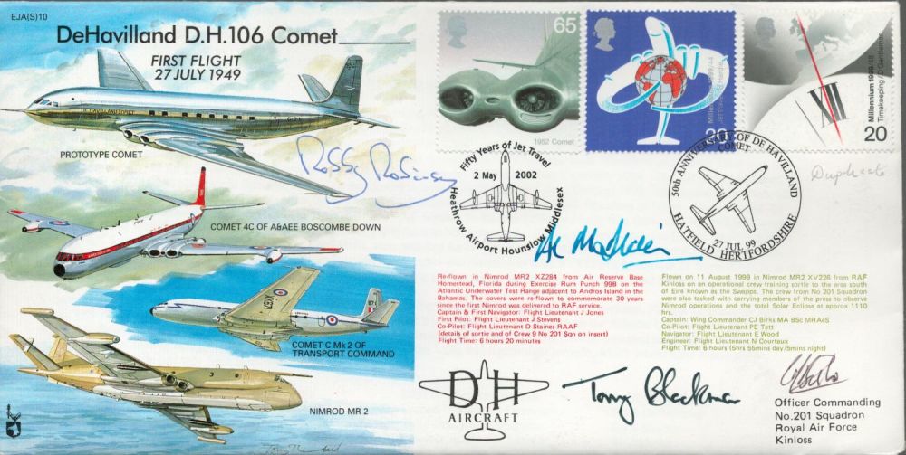 Lot 614: RAF Four Signed DeHavilland D. H. 106 Comet...
