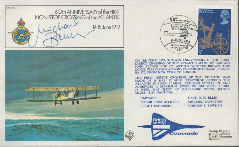 Lot 617: First Officer Michael Bannister Signed 60th Anniv of...