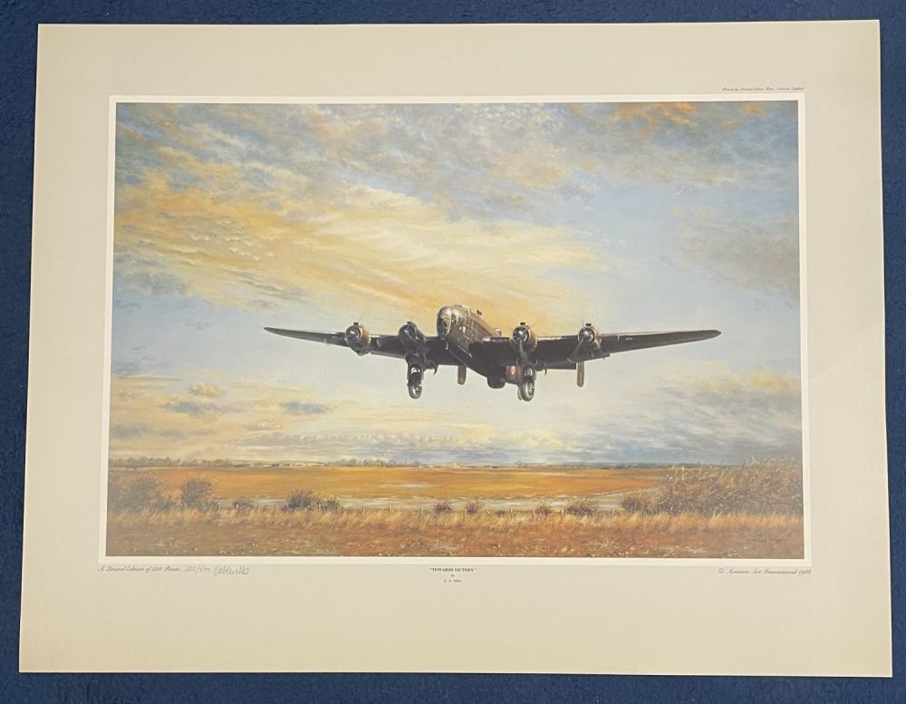 Lot 648: Aviation Artist E A Mills Signed on his...
