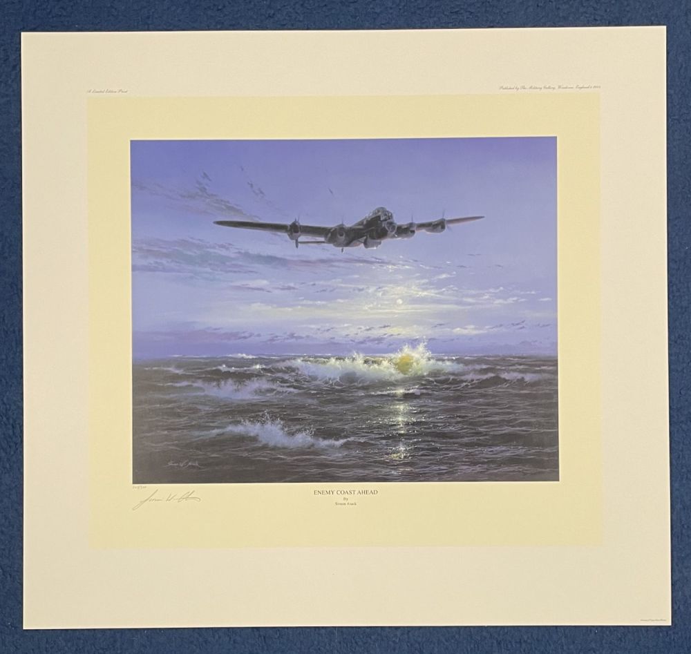 Lot 651: Aviation Artist Simon W Atack Signed on his...