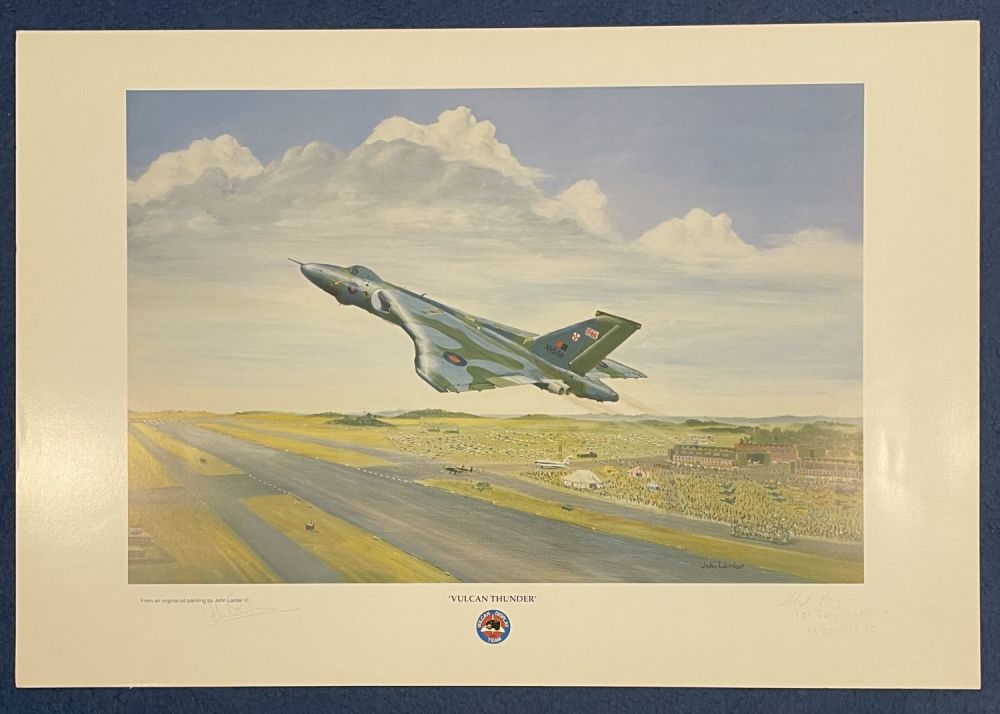Lot 660: Two Signed John Larder Colour Print Titled Vulcan...