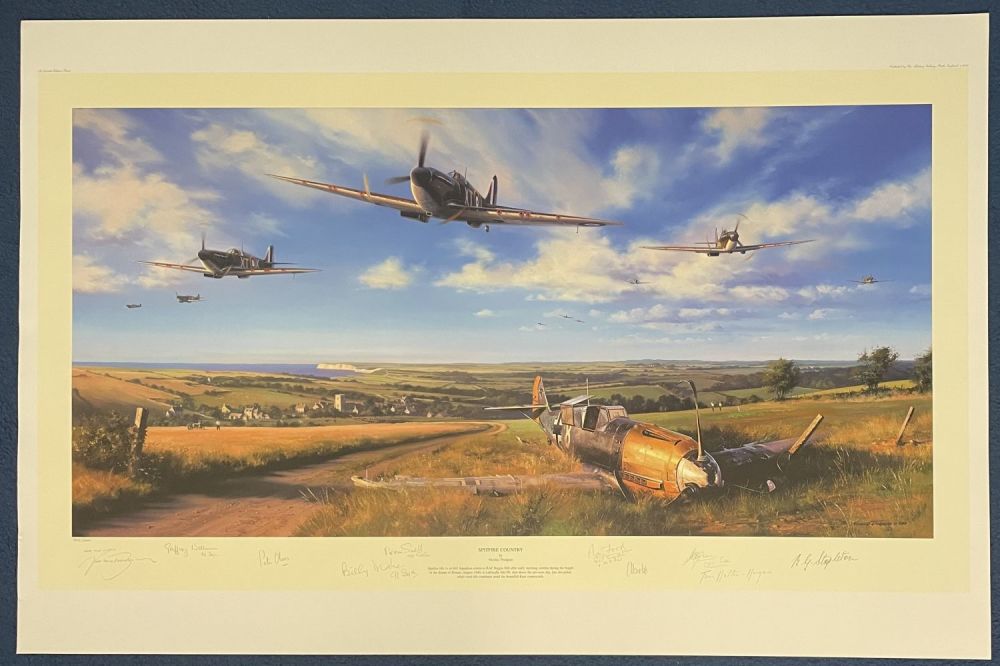 Lot 663: 10 Signed Nicolas Trudgian Colour Print Titled Spitfire...