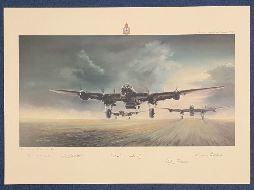 Lot 667: Bill Townsend, George Chalmers, Douglas Webb Signed Dambuster...