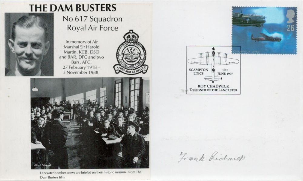 Lot 669: Frank Richards Signed The Dambusters FDC. 10 of...
