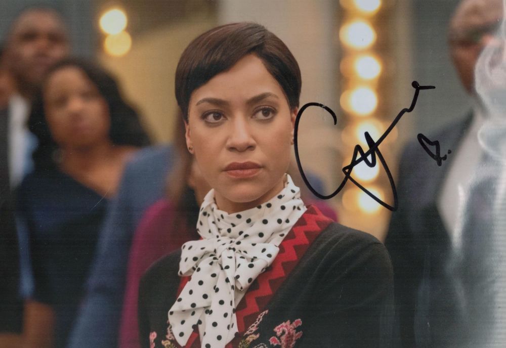 Lot 715: Cush Jumbo Actress Signed 8x12 Photo. Good condition....