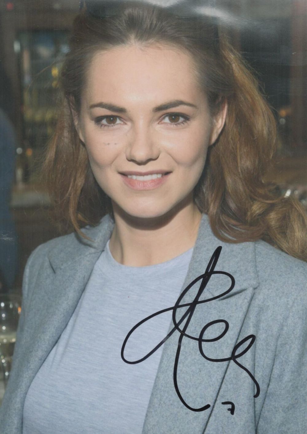 Lot 736: Kara Tointon Actress Signed 8x12 Photo. Good condition....