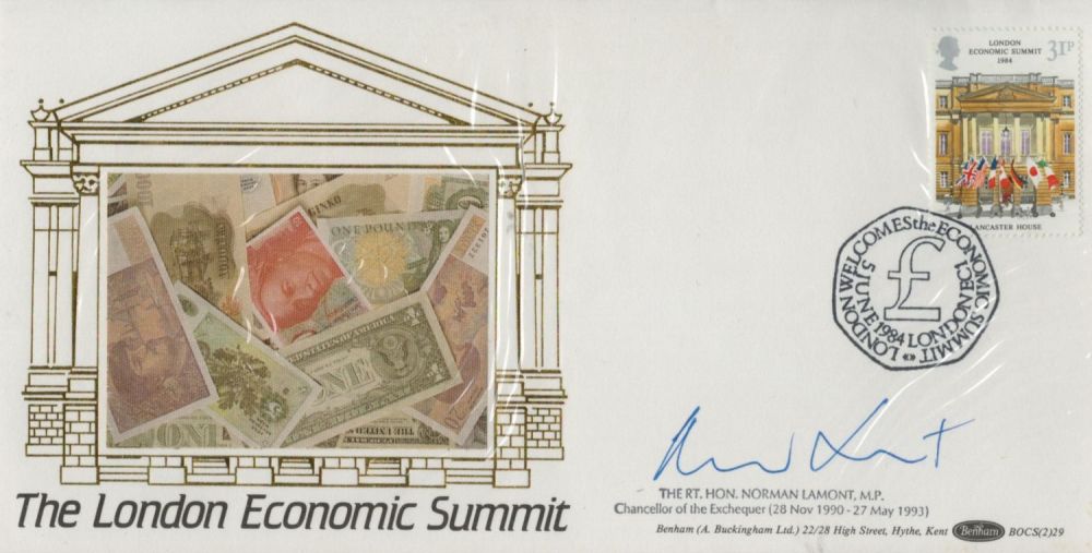 Lot 741: Rt Hon Norman Lamont signed The London Economic...