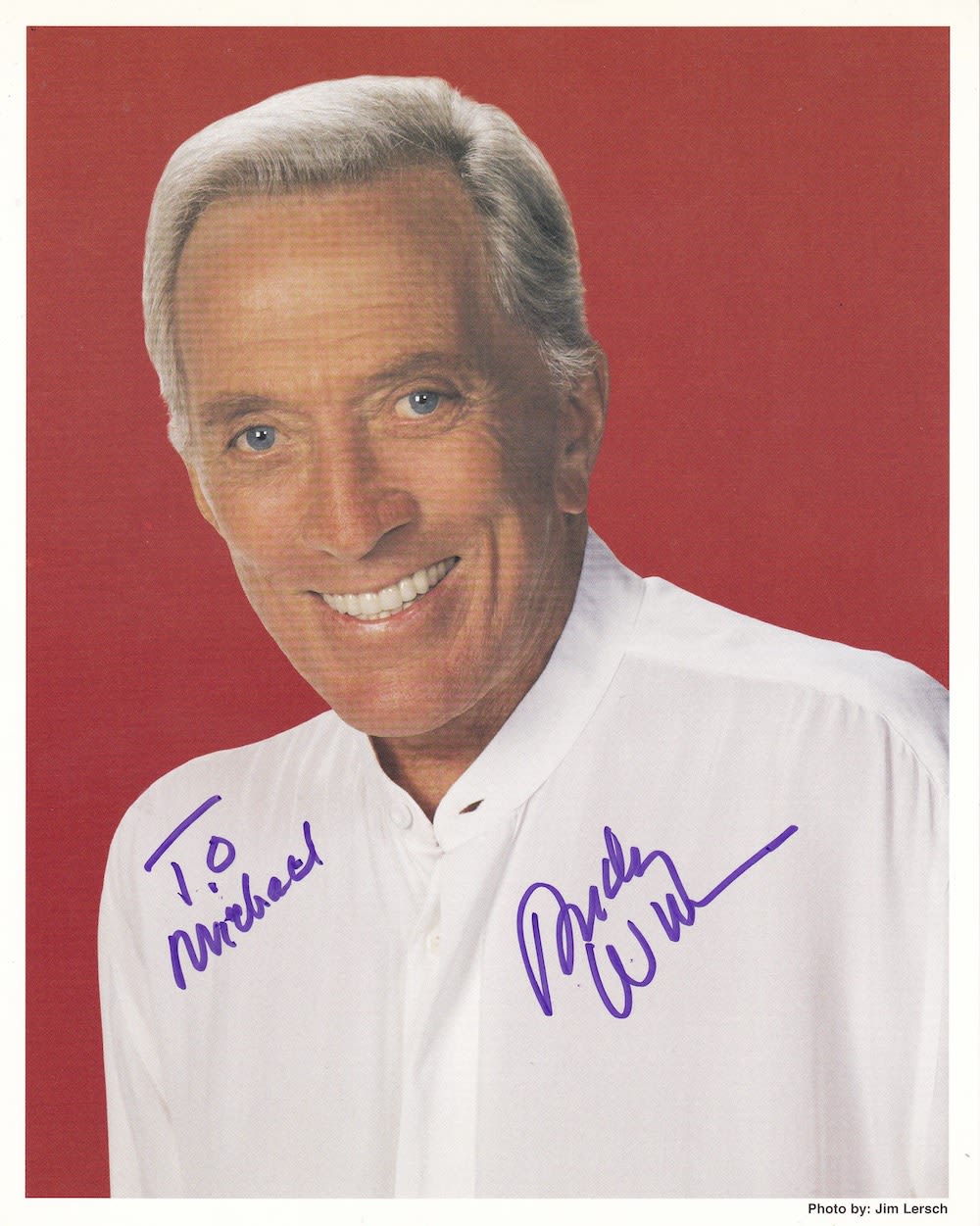 Lot 68: Andy Williams, American Singer Songwriter, 10x8 inch Signed...