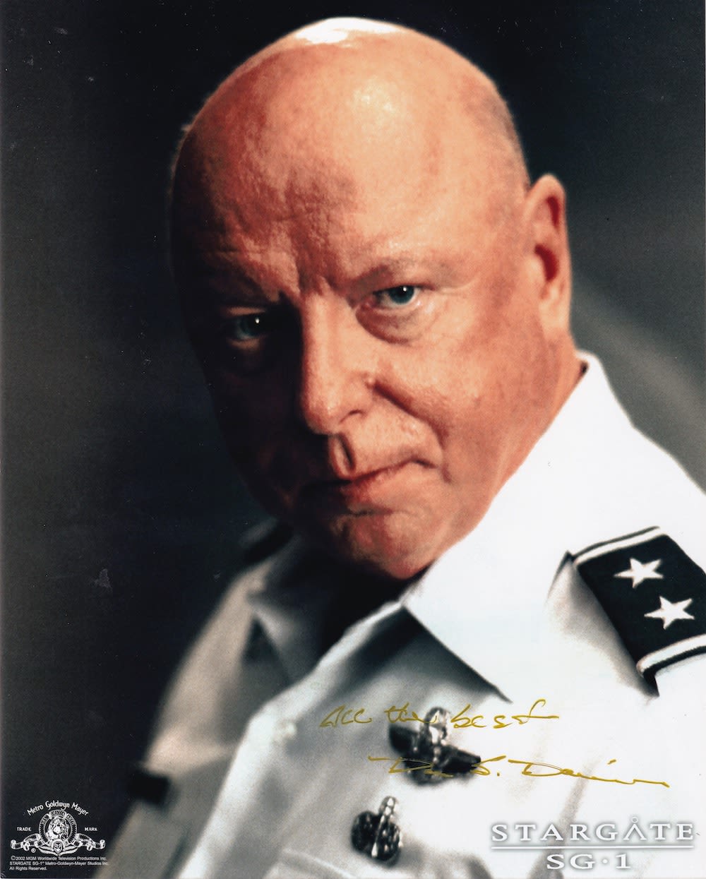 Lot 138: Don S. Davis, Stargate Actor, 10x8 inch Signed...