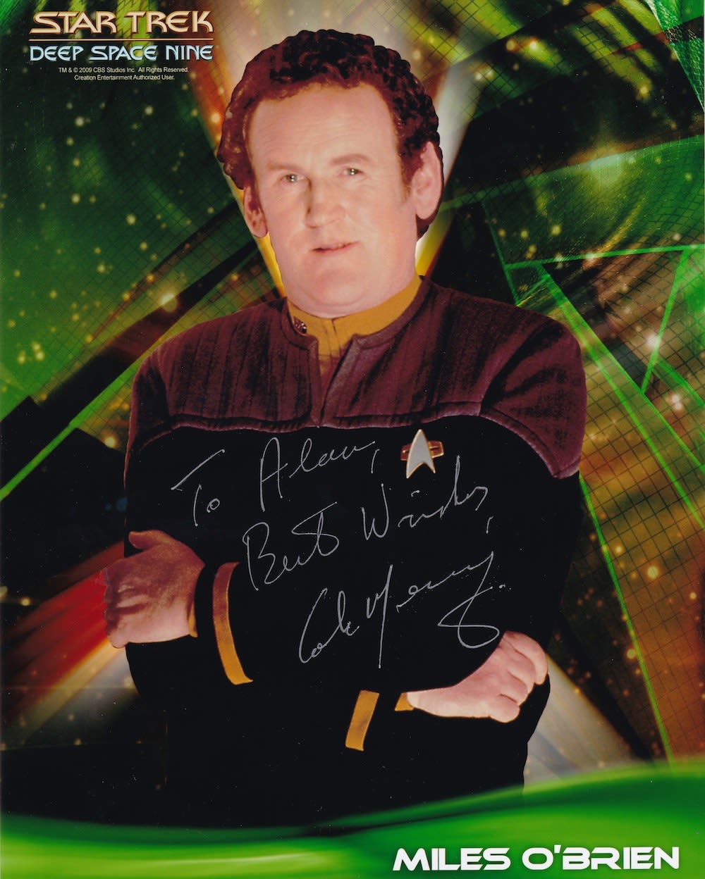 Lot 161: Colin Meaney, Star Trek Deep Space Nine, 10x8...