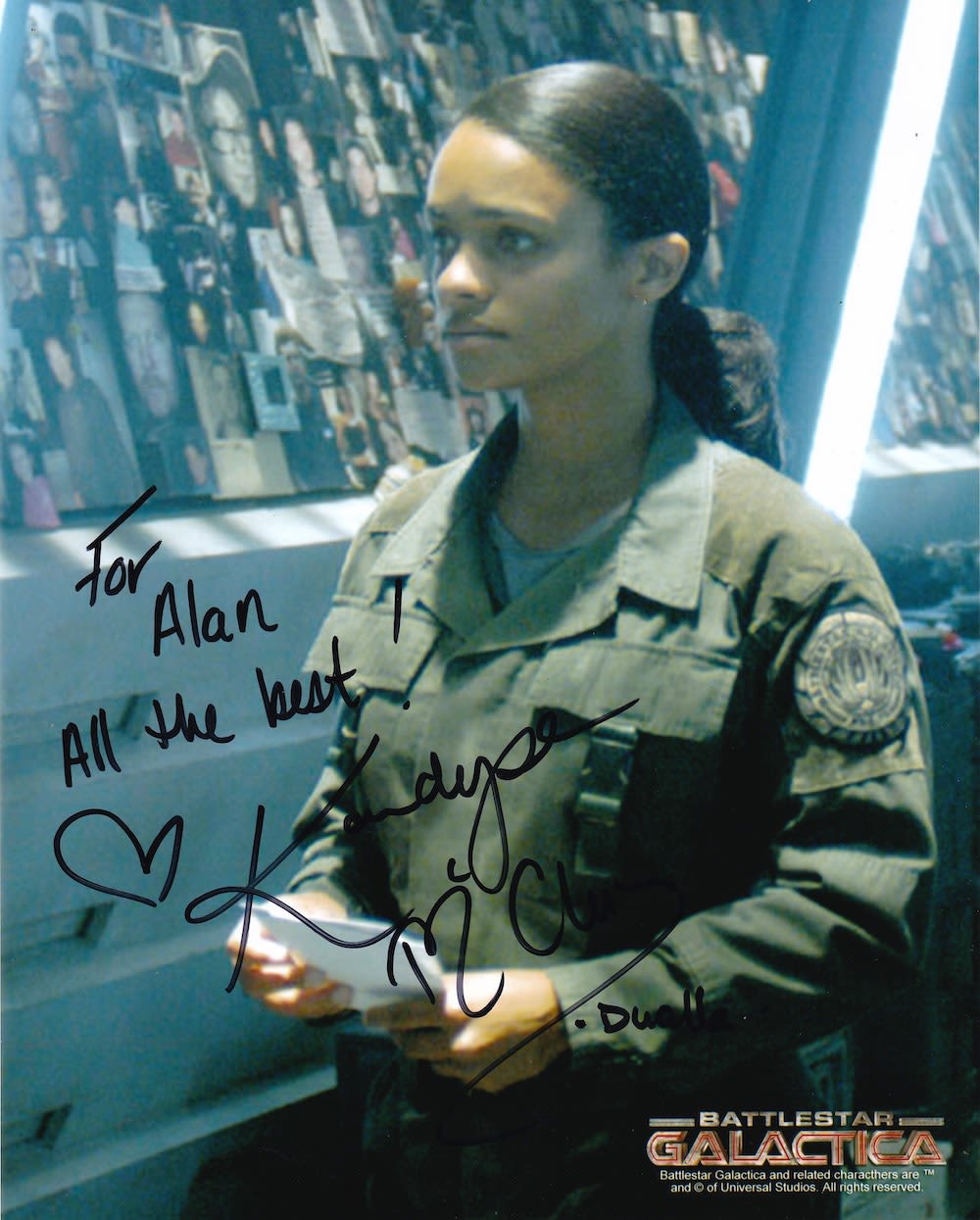 Lot 170: Ranclyse McClure, Battlestar Galactica Actress, 10x8 inch Signed...