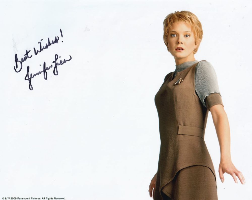 Lot 171: Jennifer Lien, Star Trek Actress, 10x8 inch Signed...