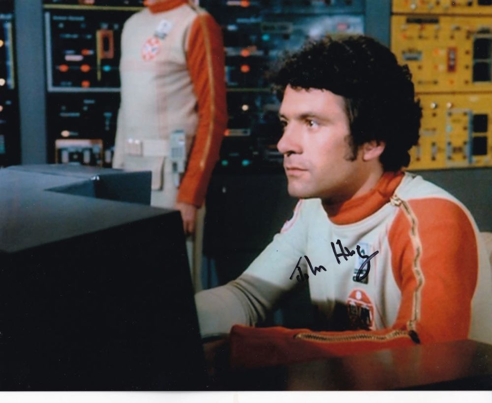 Lot 203: John Hug, Space 1999 Actor, 10x8 inch Signed...