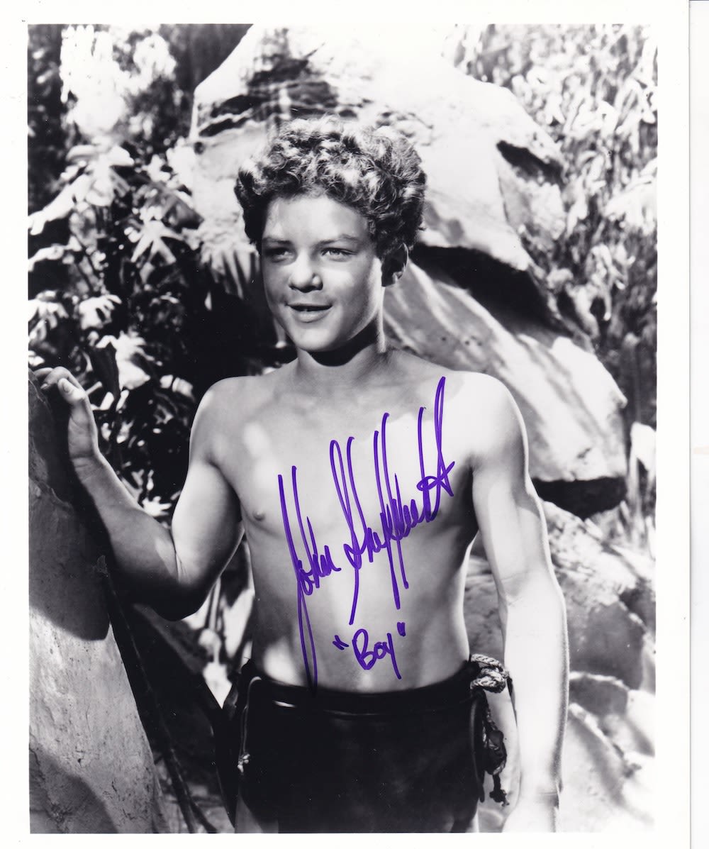 Lot 206: John Sheffield, Tarzan Movie Actor Boy, 10x8 inch...